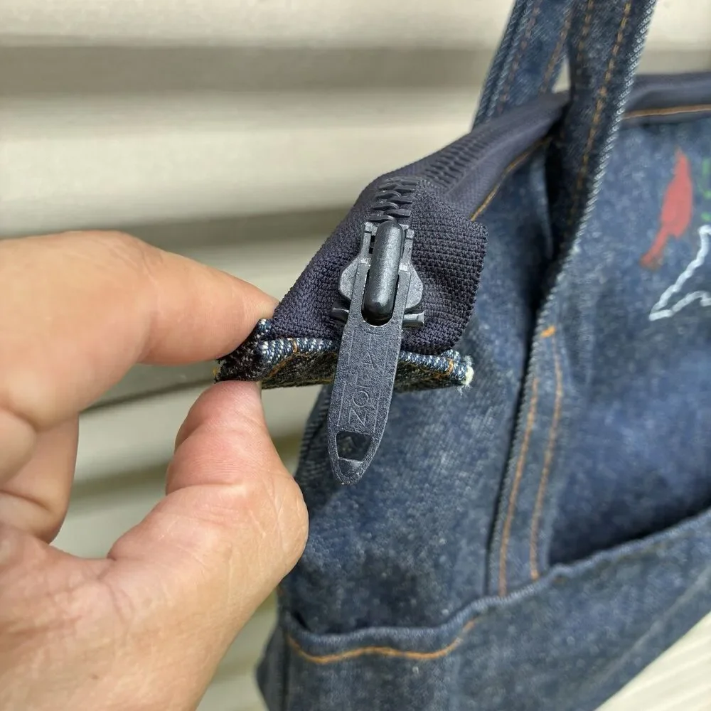 TANNER GOODS Vintage Selvedge Denim Gardening Boat Tote Bag Talon Zipper
